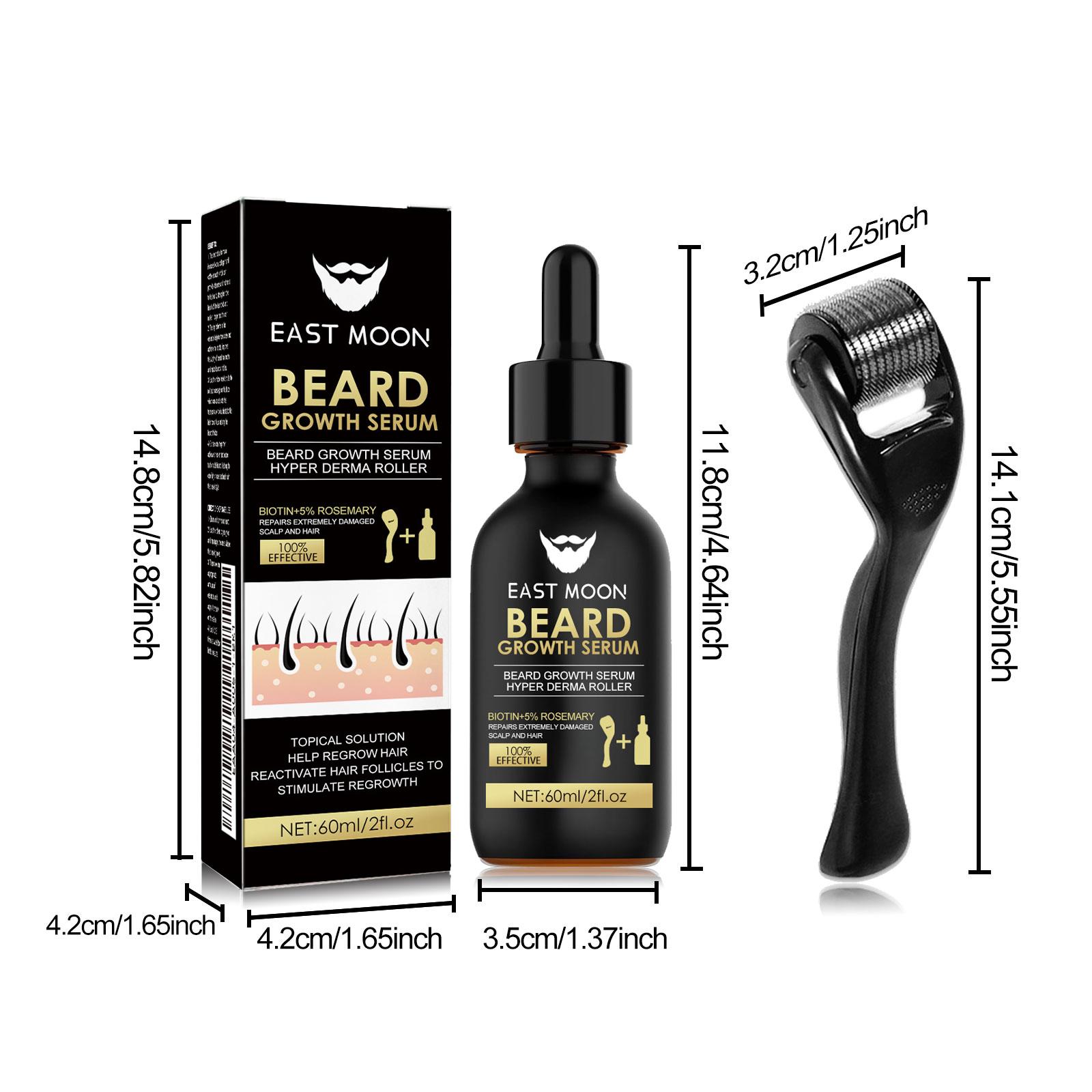 East Moon Facial Care Essence Set Men's Facial Care Hair Nourishing Beard Care  Beard Growth Kit