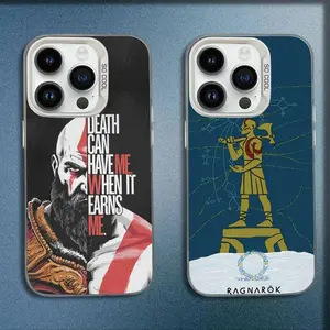 G-God OF War K-Kratos Phone Case For iPhone 17,16,15,14,13,12,11,Mini,Pro,E,MAX White Candy Matte Shockproof Cover