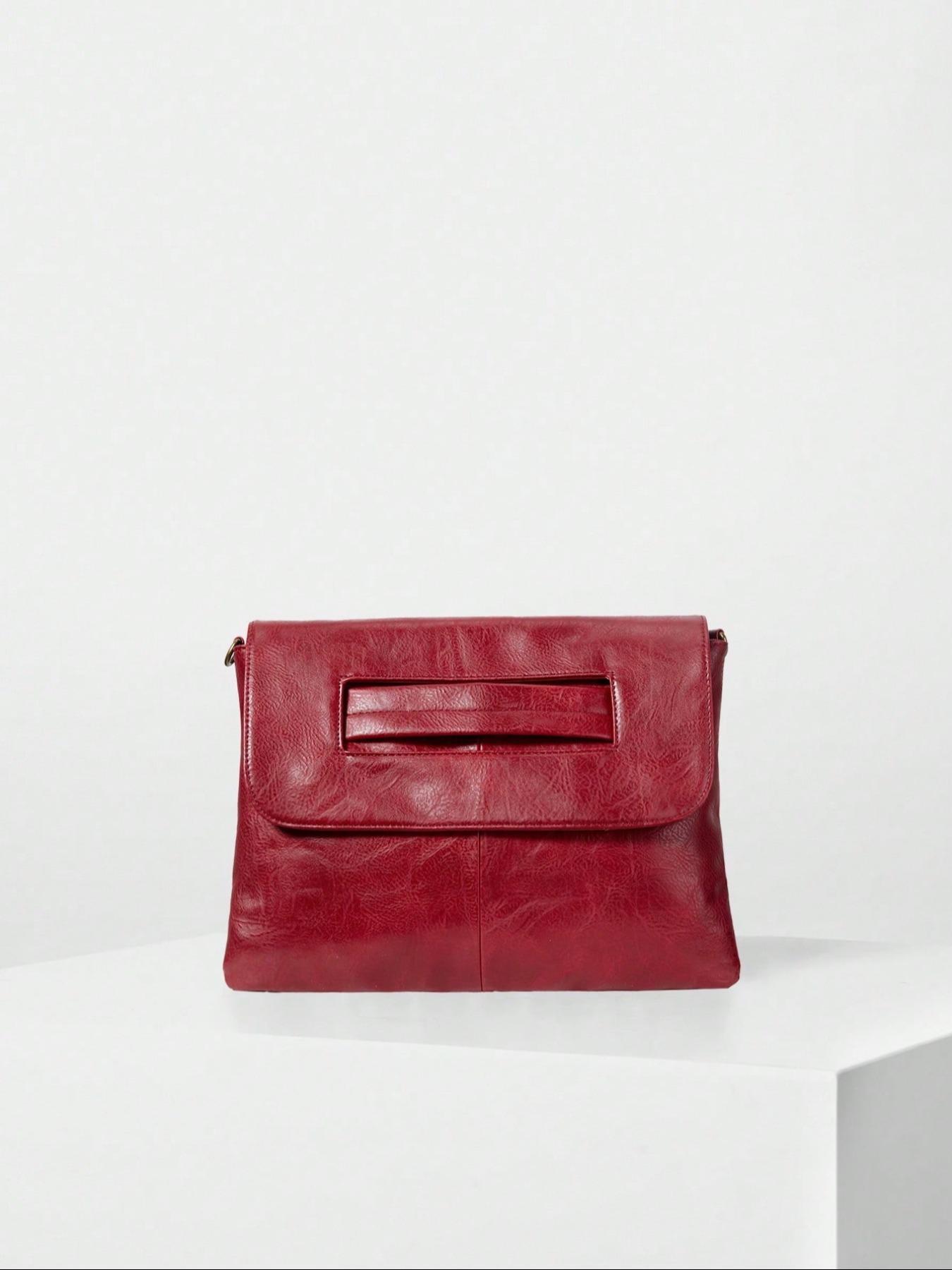 Women's Solid Color Shoulder Bag, Fashionable Large Capacity Crossbody Bag for Work & Daily Used, Casual Trendy Versatile High-quality Daily Commuting Bag, Handbag Shoulder Purse