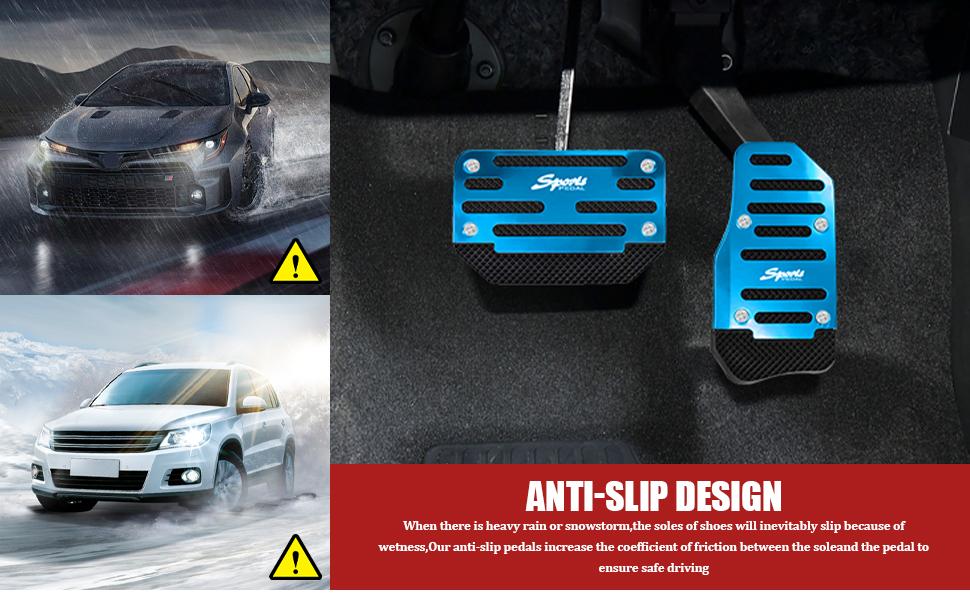 2PCS Non-Slip Car Pedal Covers, Premium Aluminum Alloy Gas and Brake Pedals Covers for Safe Driving, Automatic Transmission Pedal Covers Replacement Kit, Universal Car Accessories for Most Car 2PCS Non-Slip Car Pedal Covers, Premium Aluminum Alloy Gas and Brake Pedals Covers for Safe Driving, Automatic Transmission Pedal Covers Replacement Kit, Universal Car Accessories for Most Car