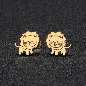 316L Stainless Steel Lion Earrings for Women