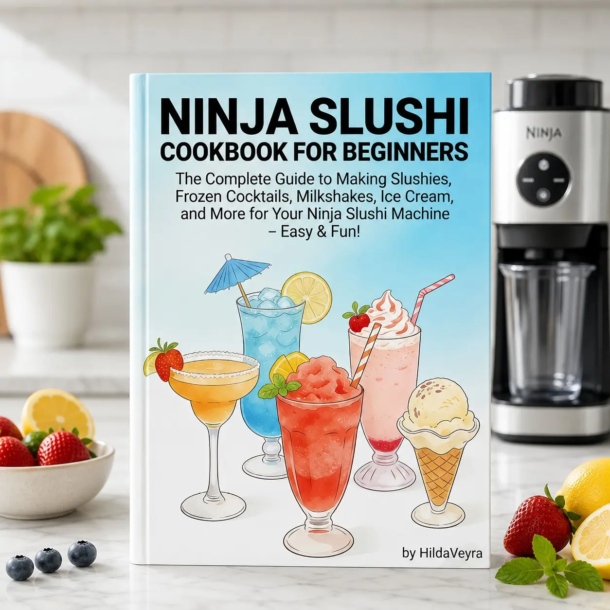 Ninja Slushi Smoothie Recipes A5 Guide, Beginner Cold Drink Dessert Book, Smoothies, Milkshakes, Ice Cream, Frozen Cocktails Recipes