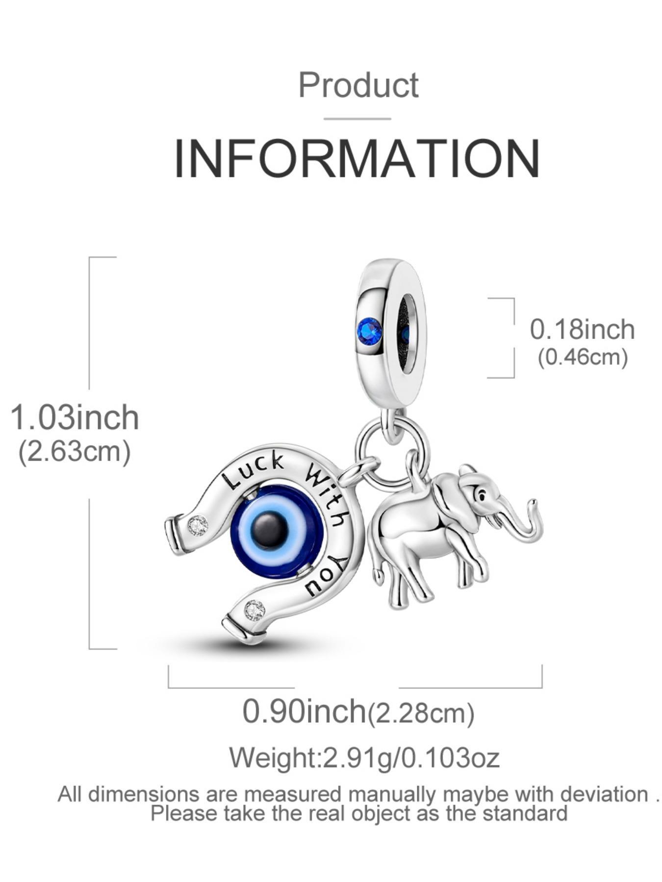 Elephant Design Pendant, Fashionable Eye Design Pendant for Women & Girls, Trendy All-match & Exquisite Jewelry for Birthday Gift