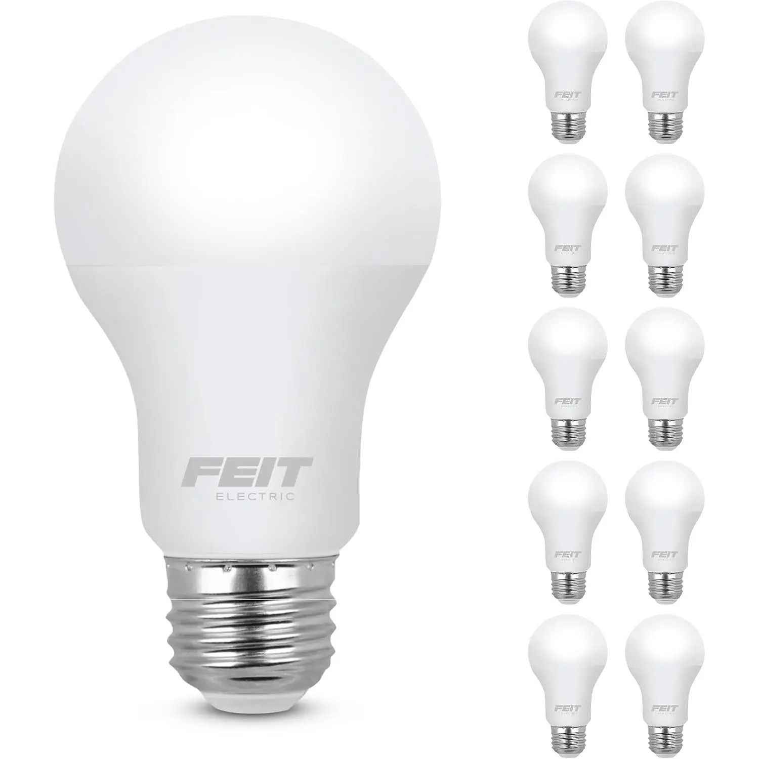 A19 LED Light Bulb, 60W Equivalent, E26 Medium Base, 800 Lumen, 3500K Neutral White Light, Indoor/Outdoor General-Purpose Light Bulbs, 11,000-Hour Lifetime, A800/835/10KLED/10, 10 Pack