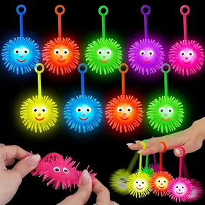 18 PCS LED Puffer Balls Light Up Party Favors for Kids 4-8 8-12 Goodie Bags Stuffers Glow Party Supplies Classroom Treasure Box Prizes Bulk Fidget Toys Bouncy Balls Pinata Filler End of Year Giftsfidget toys