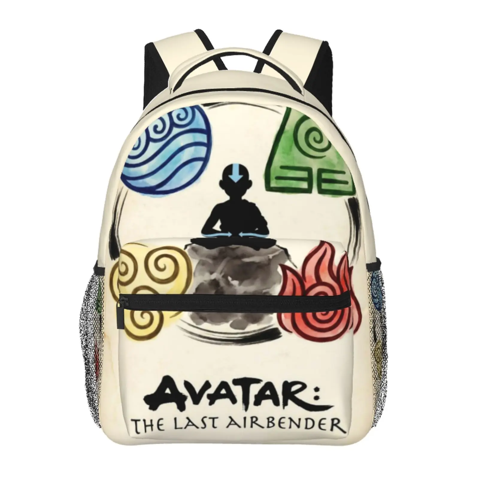 Anime Avatar The Last Airbender4 Backpack, School bag Cute Girls Boys Teens Backpacks Kawaii Kids Lightweight backpack with adjustable straps Bookbag with office Travel, School, College, Work