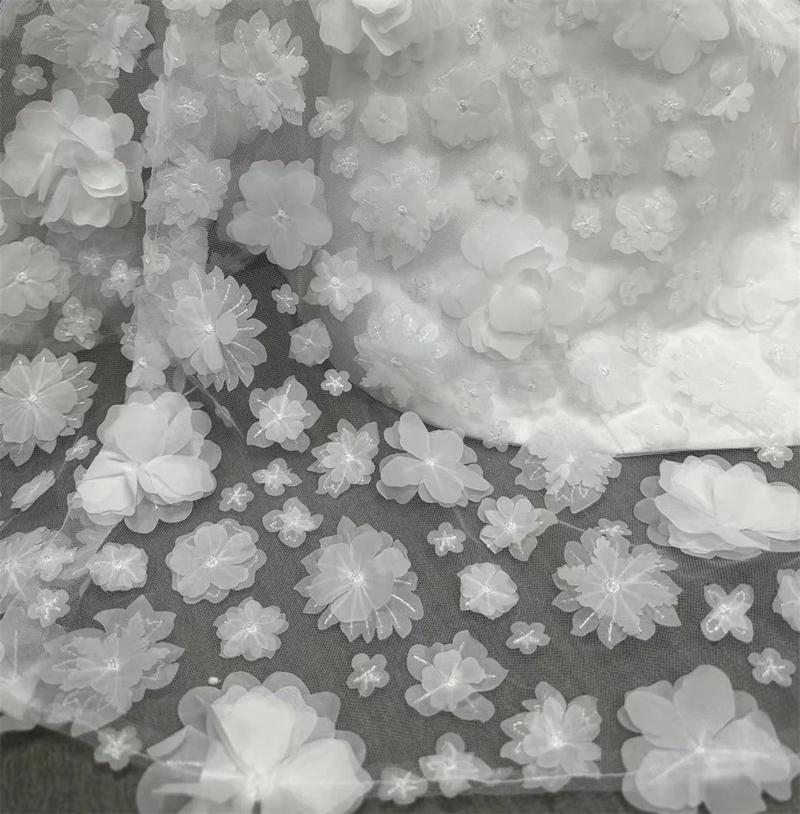 Cathy White 3D Flower Prom Dresses Lace-up Back A-line vestidos de noche Elegant Sleeveless Side High Split Formal Evening 2024 Womenswear Comfort