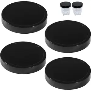 4 Pieces Black Plastic Lids Replacement Parts Compatible with Magic Bullet M-B1001 250W Cups
