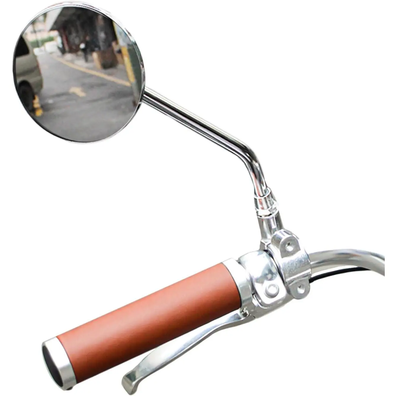 Mirror, Metal  Mirrors, Cruiser  Mirror | For Handlebars Rearview Mirror, Electric  Mirror, Side Mirror, Galvanized Steel Frame for The Retro
