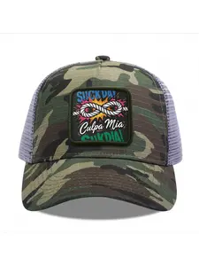 Suck Day Culpa Mia Knot Camouflage Mesh Baseball Cap for Men & Women - Adjustable Snapback Trucker Hat, Breathable Back for Hiking, Fishing, Camping, Golf & Casual Outdoor Attire Camouflage Random