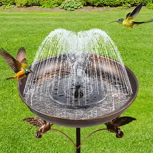 Outdoor Garden Metal Bird Bath, Five-Point Base Feeding Design, Vintage Style Bird Bath, Court Yard Bird Feeder Decor, Suitable for Hummingbirds and Various Birds, No Battery Required