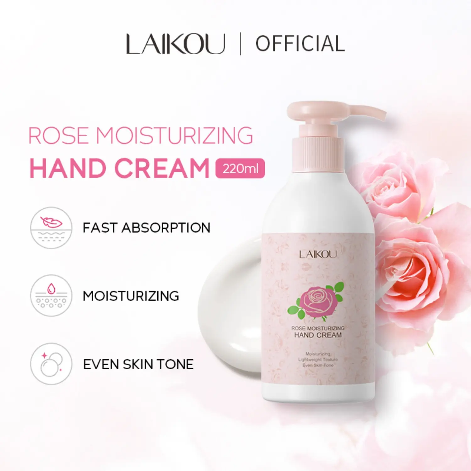 Hydrating Hand Cream 220ML, Moisturizing and Nourishing Hand Lotion, Long-Lasting Hydration for Dry Hands, Ideal for Daily Use