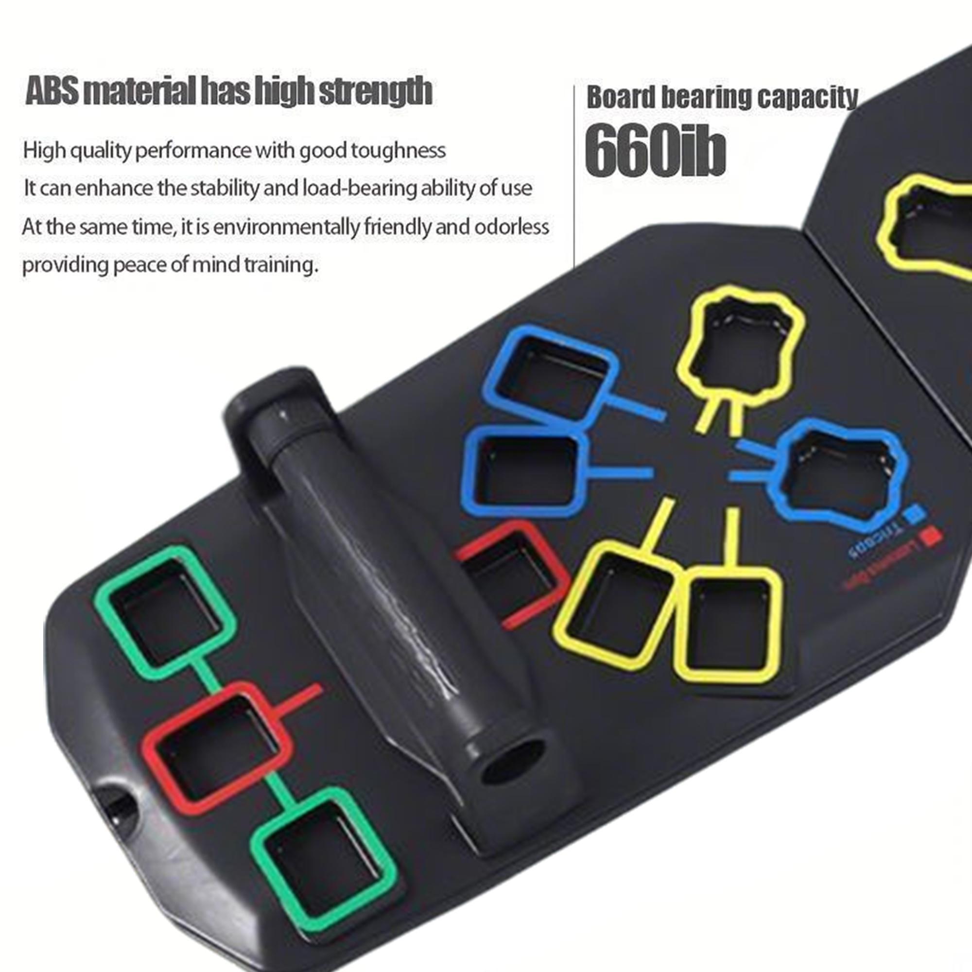 Multifunctional Push Up Trainer Board with Color Coded Position Guides for Chest Muscle Strength Adjustable Difficulty Ergonomic Design for Home Gym Workout Efficiency