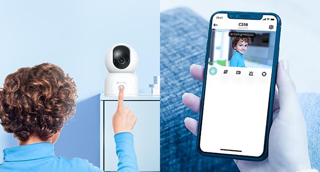 ZOSI Indoor Pan/Tilt Smart Security Camera,C518 2K 360 Degree ,Plug-in 2.4G/5G Dual-Band WiFi Home Cam with Phone App,Night Vision,Person Detection,2 Way Audio,Cloud & Local Storage