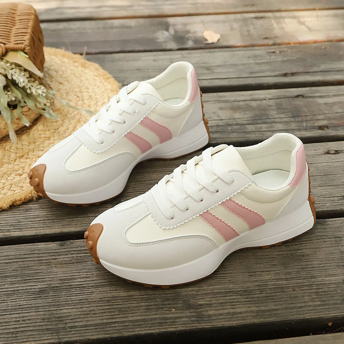 Women Height Increasing Thick Sole Non Slip Comfortable Breathable Running Shoes Workout Sneakers for Outdoor Sports