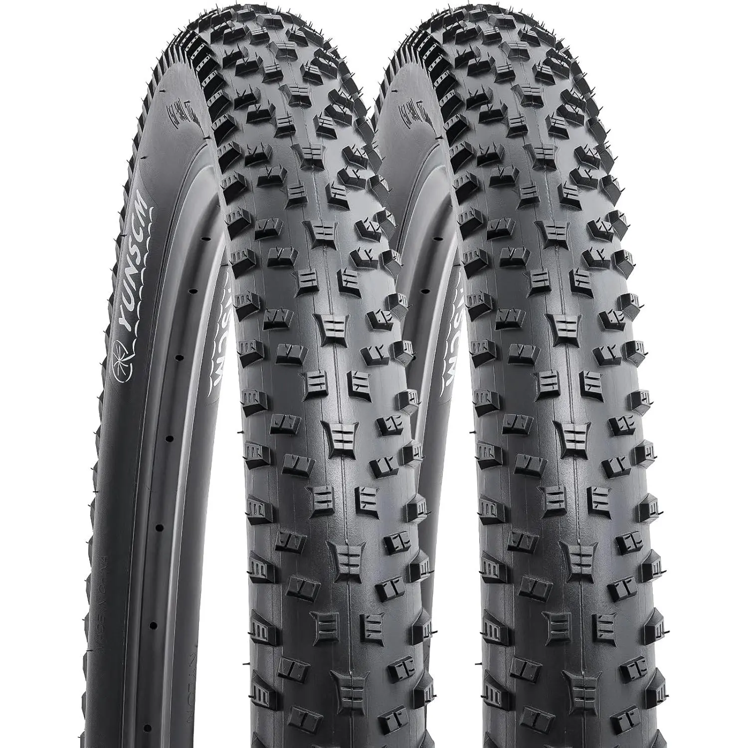 YUNSCM 29 x 2.40 Lightweight Mountain Bike Tires (ETRTO 62-622) 60TPI Nylon Anti-Puncture Protection Compatible with 29x2.40 29X2.4 Tires-2 PCS