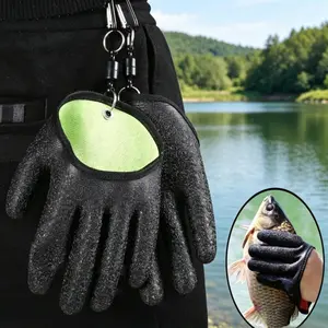 Latex Protective Fishing Gloves: Non-slip, waterproof, and resistant to cuts and punctures—specifically designed as puncture-proof fish-handling gloves for various outdoor angling scenarios, including lure fishing, freshwater fishing, and saltwater fishin