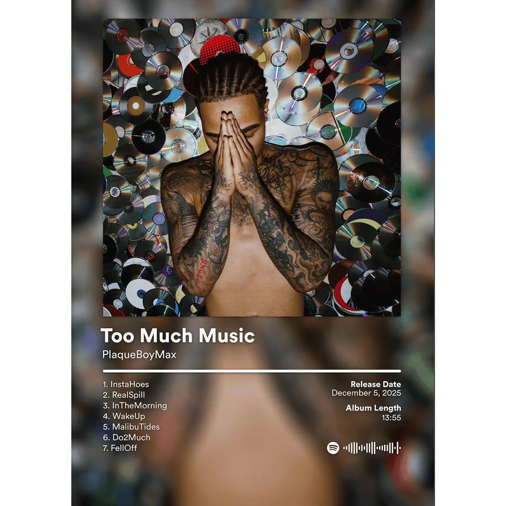 [ MUSIC POSTER – UNFRAMED ] PlaqueBoyMax Poster, 5STAR Community Wall Art, Twitch Streamer Decor, Underground Rap Culture
