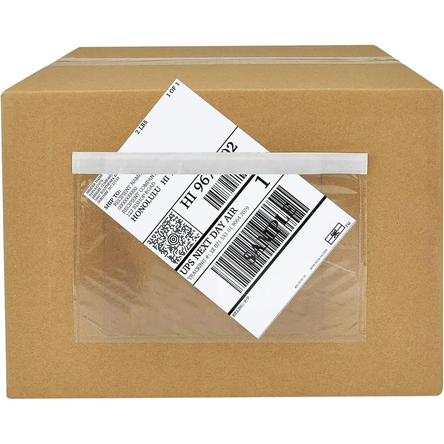 Shipping Label Sleeves 100Pcs, 7.5x5.5 Inches - Packing Slip Envelope Pouches with Self-Adhesive Peel & Seal - Clear Plastic & Waterproof Envelopes Ideal for Invoices & Packaging.