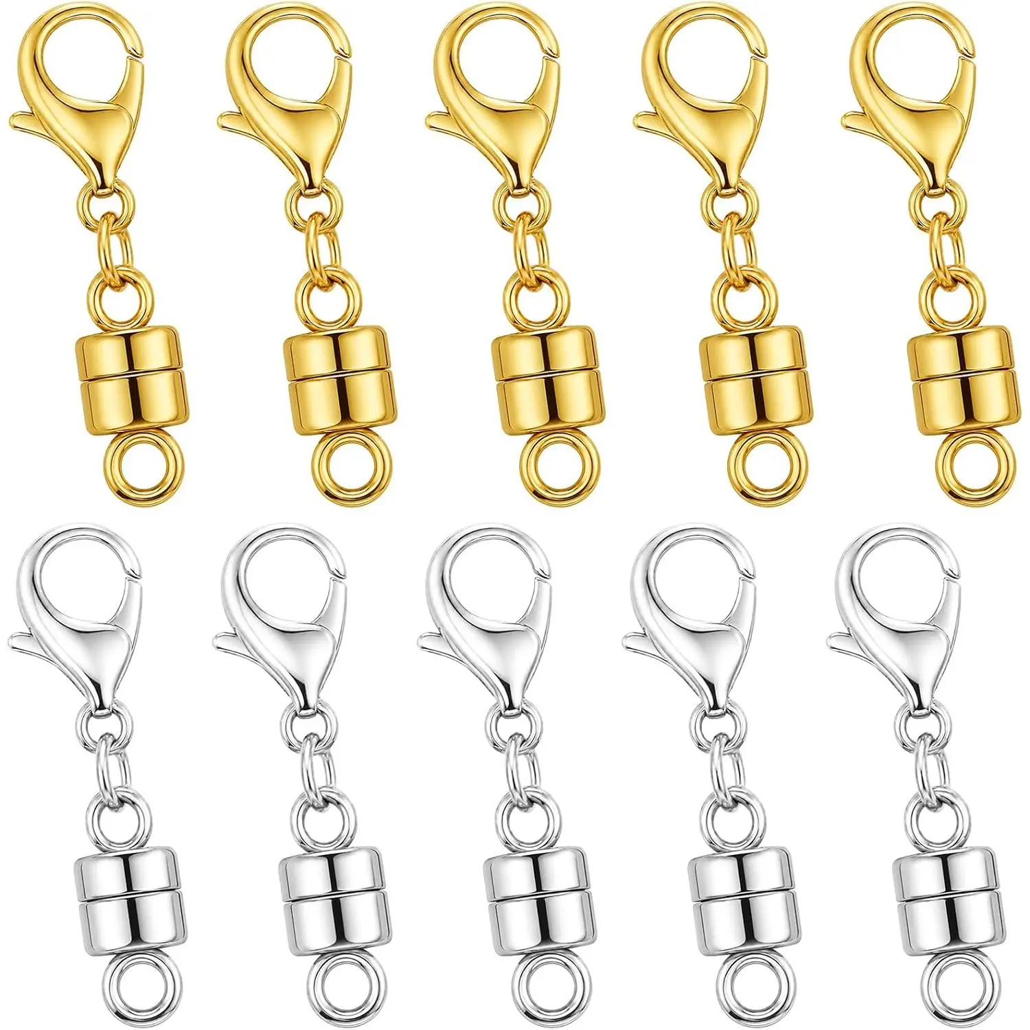 Necklace Clasps and Closures, 10 count Double Lobster Clasp |   Clasps,  &  Clasps for Necklace Bracelet Extender