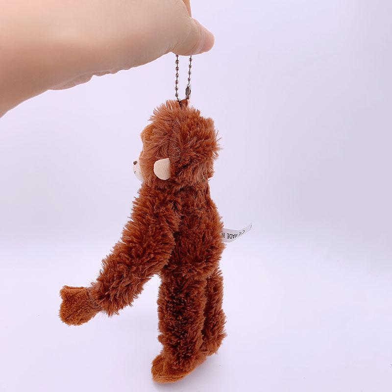 20cm Cute Little Monkey Pendant Plush Plushies Doll Bag Pendant Soft Stuffed Backpack Keychain