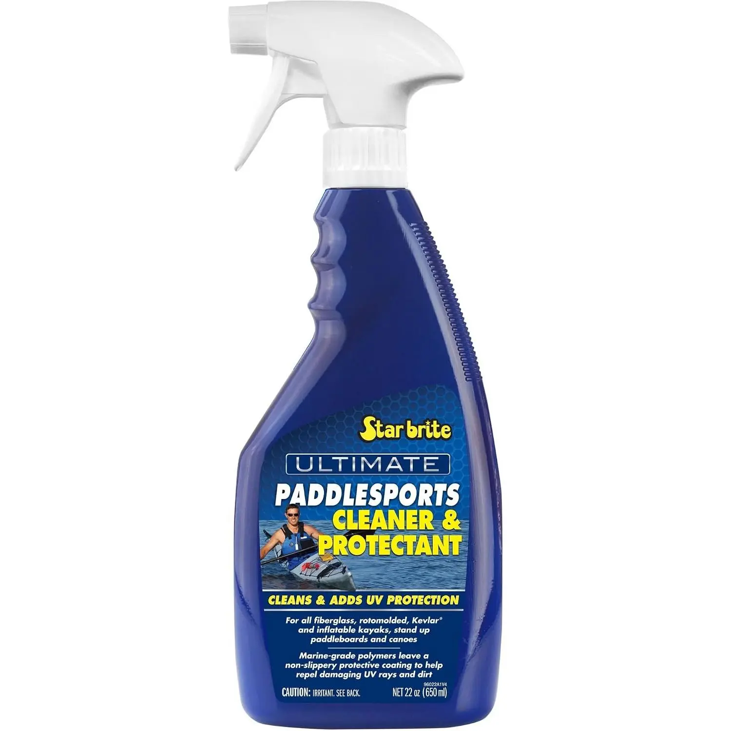 STAR BRITE Ultimate Paddlesports Cleaner & Protectant - Kayak, Canoe, Paddleboard UV Protective Spray - Fiberglass, Kevlar, Plastic Compatible - 22 OZ (096022)