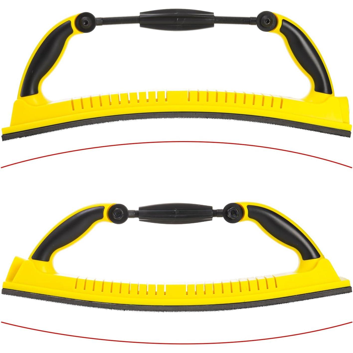 Hand Sanding File Block, Adjustable Radius Flex Longboard Sanding Block with Hook & Loop Backing, Use Continuous Rolls Sandpaper Sheets for Automotive, WoodworkingQuesear