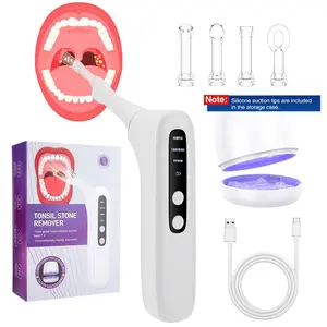 Tonsil Stone Remover Electric Vacuum Tonsil Stone Cleaning Kit with 3-level Adjustment, With LED Light, Oral Care Tool for Fresh Breath