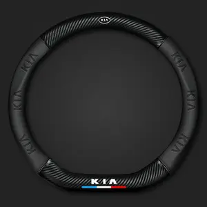 Carbon Fiber Leather Car Steering Wheel Cover for Kia K5 K9 Sorento Ceed Sportage Carnival Stinger Forte Niro Cadenza Soul Ev6