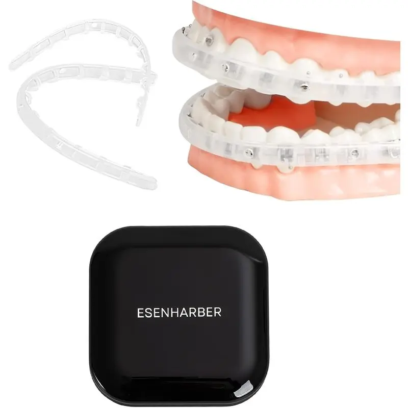 Outdoor sportsware Outdoor sports Comfort Cover for Braces, Lip Protector Mouth Guard Lip Cushion Teeth Shield Bumper for Brackets, Aligner, Dental Wax Alternative, Hard and Rigid Clip, in Portable Storage Case with Mirror