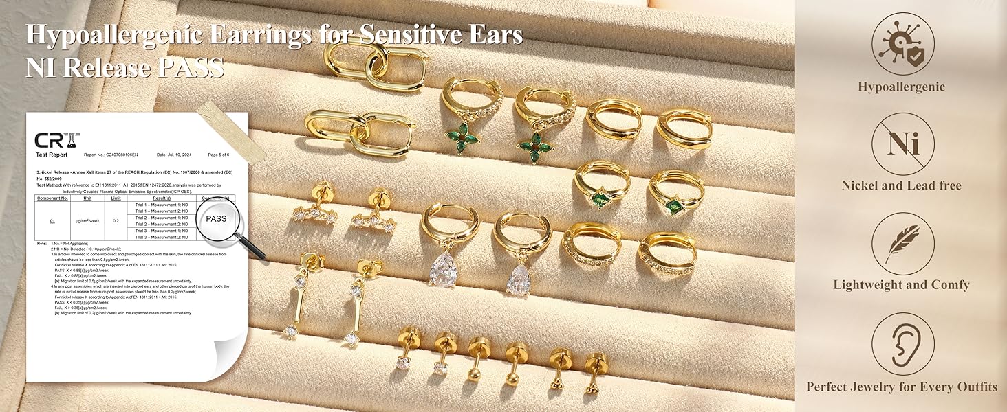 LOYALLOOK 11Pairs Gold Hoop Earrings for Women-Hypoallergenic Surgical Steel Earrings 14K Gold Plated Cartilage Earring Sets for Multiple Piercing Trendy Earring Stacks Flat Back Stud Hoops LOYALLOOK 11Pairs Gold Hoop Earrings for Women-Hypoallergenic Surgical Steel Earrings 14K Gold Plated Cartilage Earring Sets for Multiple Piercing Trendy Earring Stacks Flat Back Stud Hoops