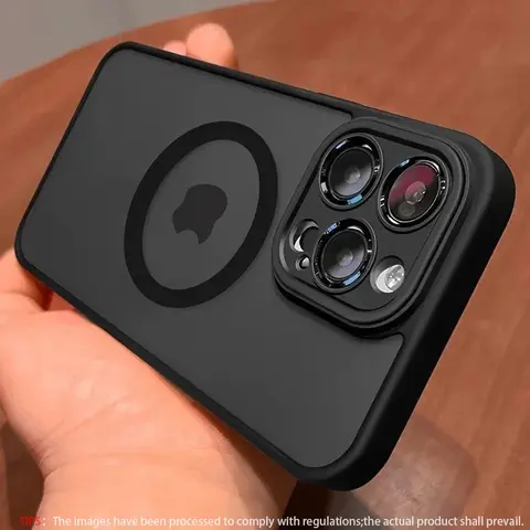 Magic Luxury Matte Translucent Shockproof Protective Case for iPhone  18 17 Air 16 15 14 13 12 11 Pro Max， Compatible with 16e and wireless charging protection cover
