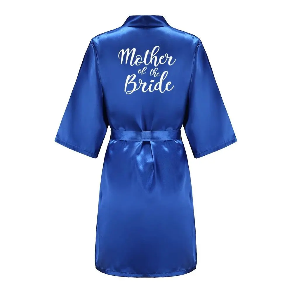 Team Bride Satin Kimono Lounge Robe, Royal Blue Bridesmaid Bathrobe with White Letters, Wedding Party Stress Relief Loungewear Team Bride Satin Kimono Lounge Robe, Royal Blue Bridesmaid Bathrobe with White Letters, Wedding Party Stress Relief Loungewear