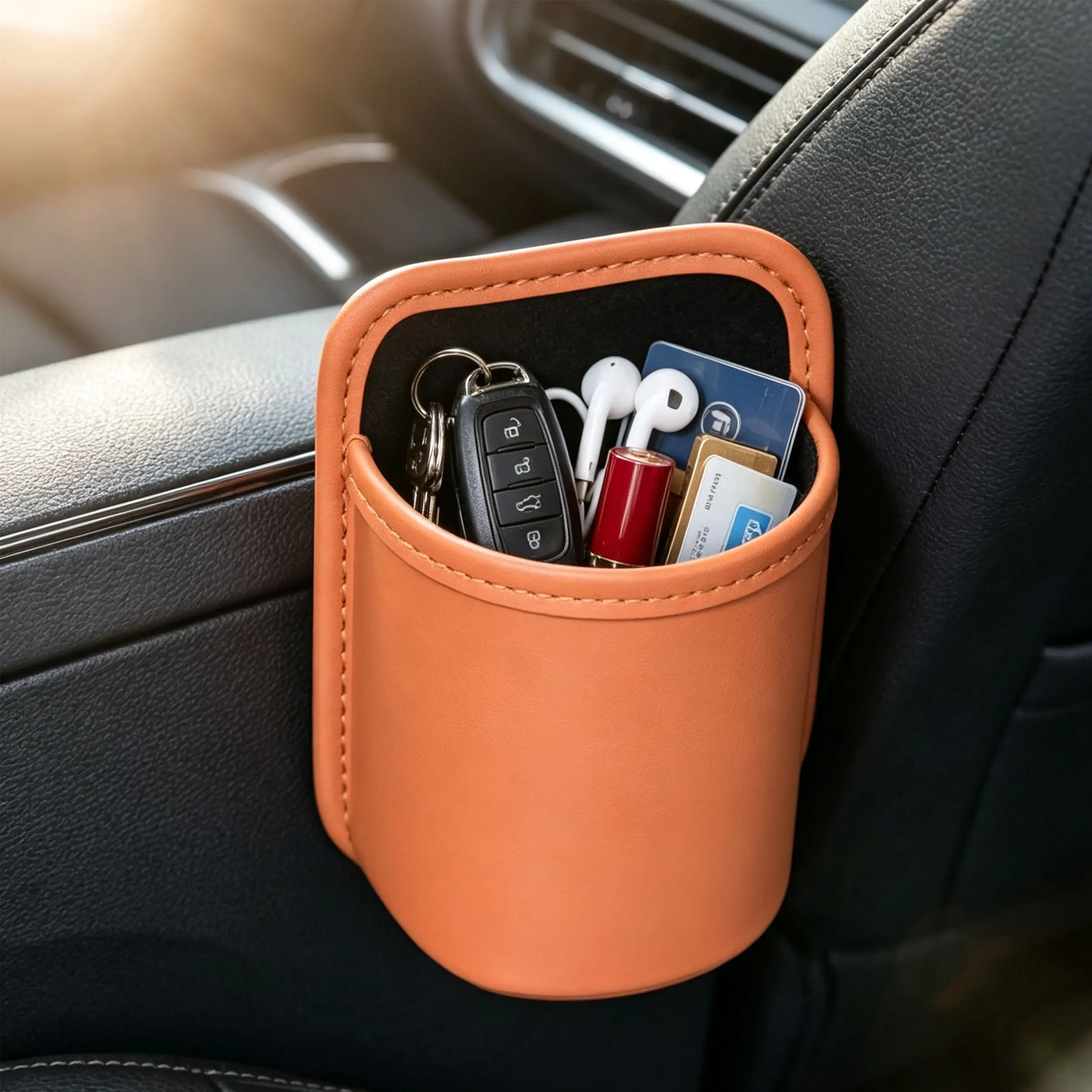 Car Cup Holder Backrest Design, Storage for Water Cups and Drinks, Keeps Driver Area Clean, Ideal for Home Driving Trips, Car Interior Organizers