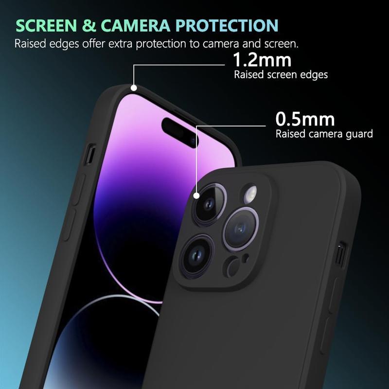 for iPhone17 16 15 14 13 12 11 Pro Max 14 15 16Plus 13 Series Shockproof Straight Edge Solid Color Simple TPU Protection Soft Shell