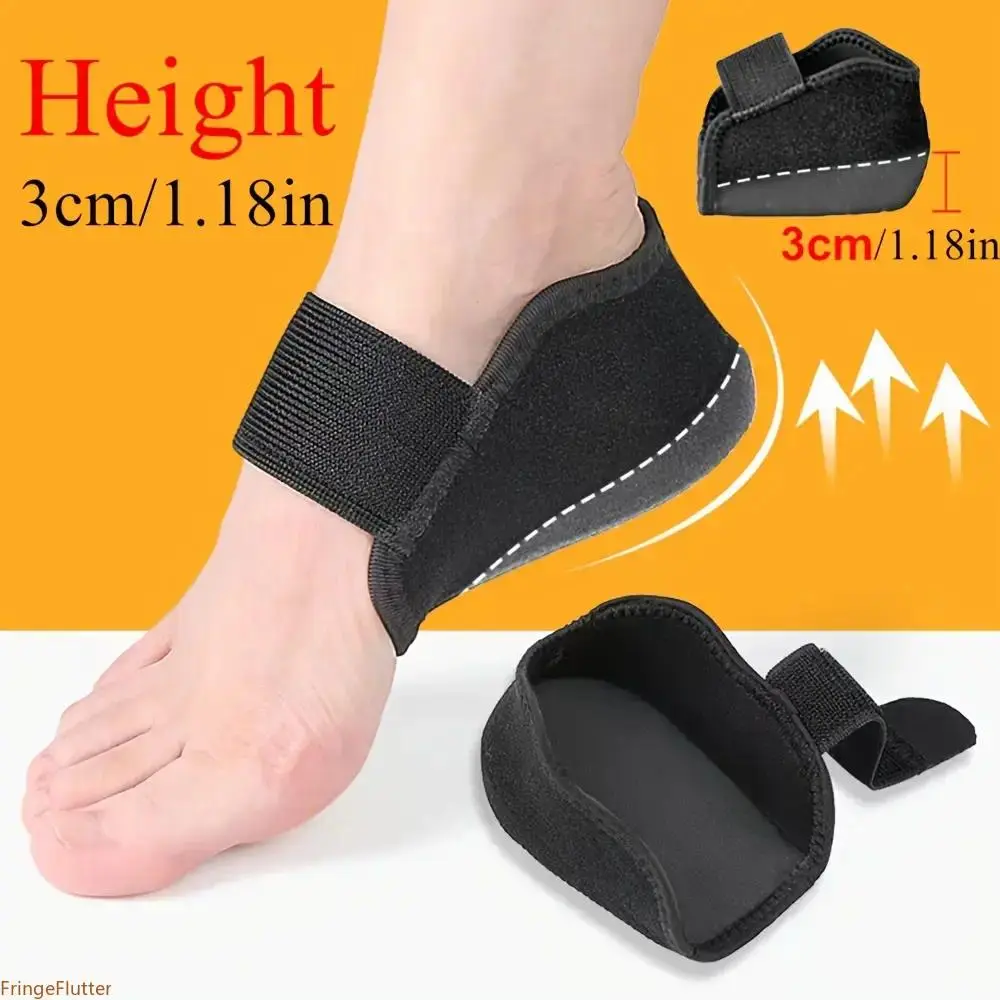 Unisex Heel Protector Pads - Footwear Height Boost Insoles, Non-Slip Half Soles with Hook-Loop Closure, Secure Breathable Pressure-Reducing Inserts for Casual Wear Walking