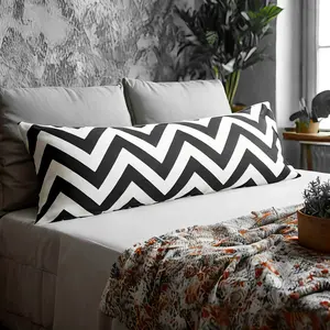 HTA Printed Body Pillowcase - Soft Breathable Wrinkle-Resistant Microfiber Long Cover, Cute Cozy Aesthetic Pattern, Envelope Closure, 20 x 54 Inches for Cozy Corner Use