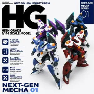 Franz Alpha 1/144 Scale Mecha Model Kit, 14cm High Mobility Collectible Figure, Includes Standard 3mm Connector, Desktop Display, Hobby Gift