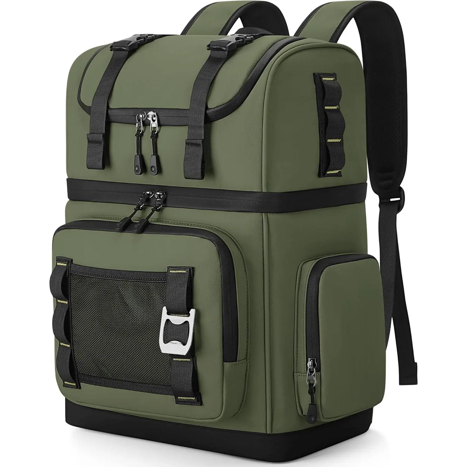 Large Waterproof Insulated Cooler Backpack for Men & Women, Double Decker Leak Proof Cooler Backpack for Beach, Camping, Picnic, Travel, 26L, 44Cans, Backpack Coolers, Insulated Cooler Bag