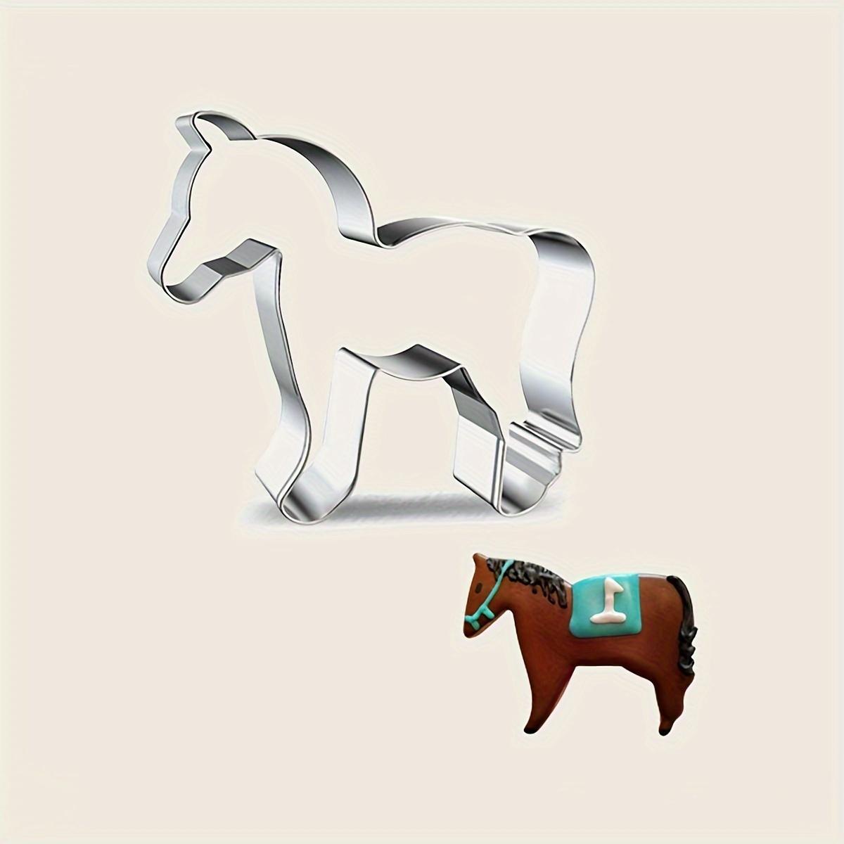 1pc Whimsical Horse-Shaped Stainless Steel Cookie Cutter - DIY Baking Mold for Charming Animal Cookies, Durable & Easy to Use, Perfect for Creative Baking Fun