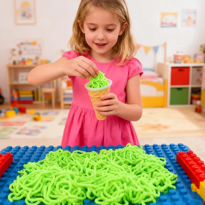 Magic Clay Noodle Art Kit – Ultra-Soft & Stretchy DIY Molding Strings for Kids, Colorful Sensory Fidget Set for Creative Sculpting, Fun Screen-Free Activity