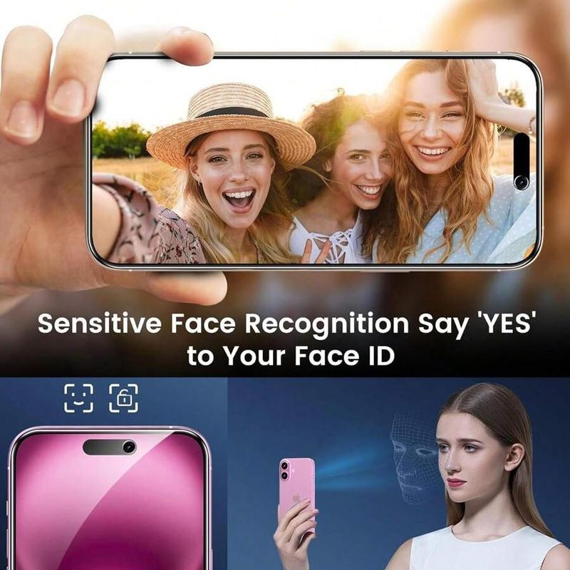 Privacy Protection Screen Protector Set for iPhone Series, 0.33mm Thickness Anti-Spy Full Coverage Film, 3-Piece Pack for Enhanced Security for iPhone 17 16 15 14 13 12 11 Pro Max Plus Air