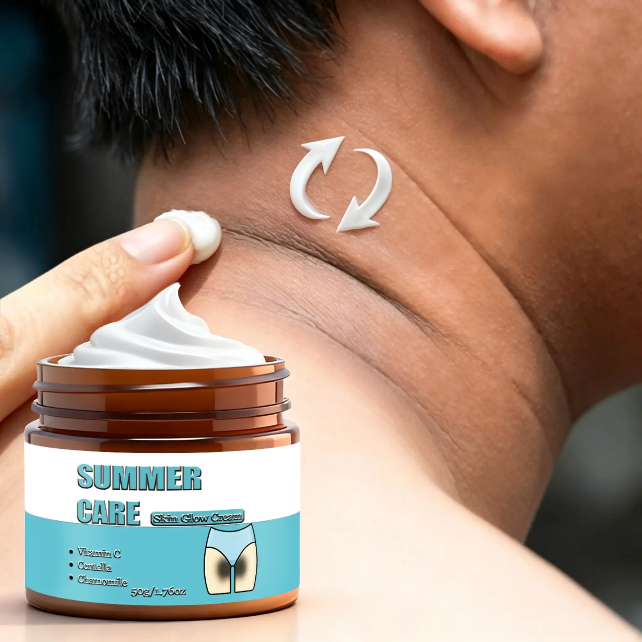 50G Body Brightening Moisturizing Radiance Care Cream, Revitalize Dull Skin, Boost Natural Luminous Glow, Balance Uneven Complexion, Gentle Daily Care for Elbows Knees Inner Thighs Underarms, Fit All Skin Types