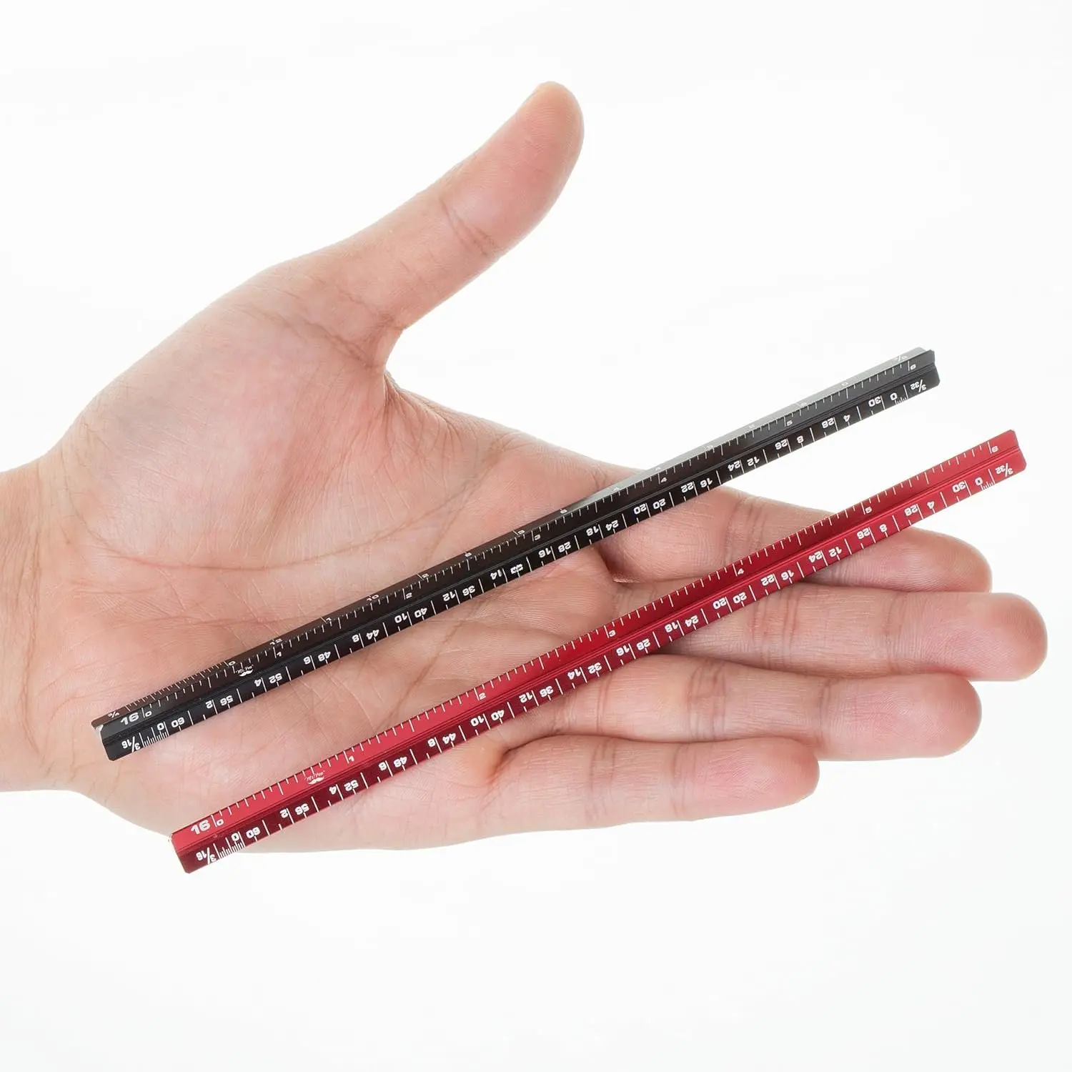 - 6 Inch Pocket Size Ruler, 2 Pack, Small Architectural Scale