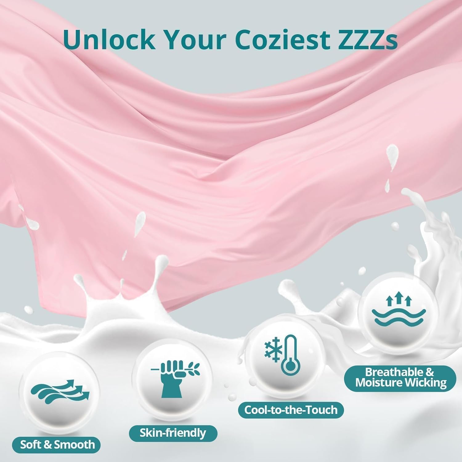 Pillows for Sleeping, U Shaped Cooling Full  Pillow   Haves, 57 Inch Maternity Pillow for , Pillow with Removable Cover for Side Sleeper, Light Pink