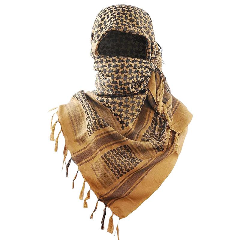 Tactical Military ShemaghScarf for Men and Women, 100% Cotton Keffiyeh Desert Wrap with Fringed Edges, Breathable Outdoor Headwear for Hiking, Camping, Airsoft, and Sun Protection in All Seasons fall hat western wear design style beret green cowboy Turban