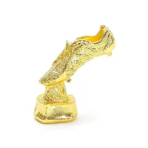 Mini Golden Boot Trophy Figurine 4cm Zinc Alloy Football Souvenir, Kids Gift for Fans, Desktop Decor, La Liga Premier League Model, Soccer Trophy