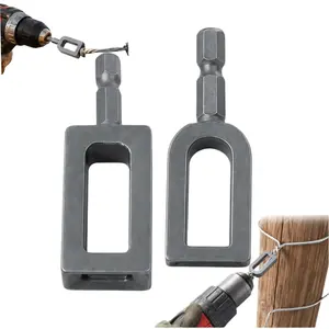 Electric Drill Wire Twisting Tool, 2026 New Heavy Duty Wire Twister for Drill with 1/4" Hex Shank, Multifunctional Iron Wire Twister Universal Drill, for Construction and Fence (#9+#11)