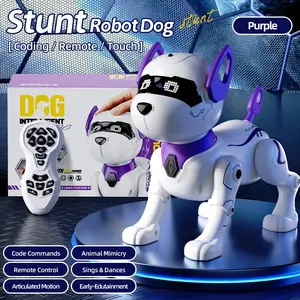 RC Robot Dog, Smart Programming Toy, Remote Control, Sing & Dance & Interactive, with Lights, Ideal Gift for Kids Ages 3-6
