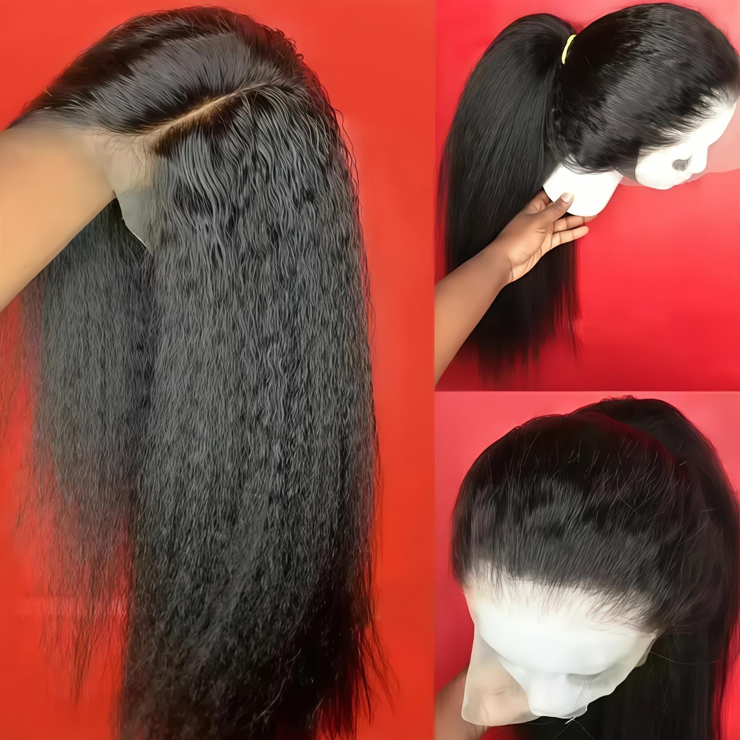 13*4 Lace Women's Elegant Long Curly Wig| Slightly Curled Deep Waves, High-Temperature Fiber, Suitable for Cosplay, Parties, Stage Performances, Music Festivals, Carnivals, St. Patrick's Day, Back-to-School Season, Valentine's Day